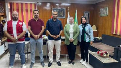 الفرماوى يبحث سبل التعاون مع جمعية الهلال الأحمر المصري فرع القليوبية