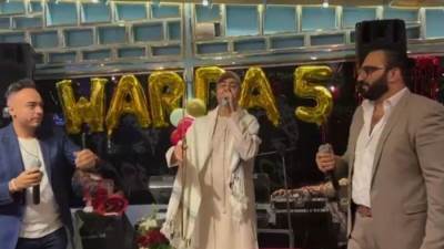 السوبر استار الثلاثي في دويتو يحيوا احتفالات عيد ميلاد وردة الخامس بالشيخ زايد