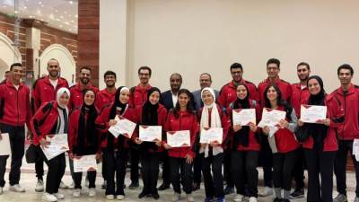 وزارة الشباب والرياضة تكرم ابطال مصر لكرة السرعة الفائزين ببطولة العالم بتركيا