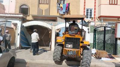 "حملة مكبرة لإزالة مخالفات البناء بمدينة دمياط الجديدة"