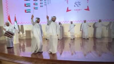 فقرات الثرات الشعبي تشعل حفل العيد الوطني للإمارات‎ بالعاصمة الإدارية 