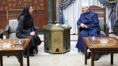 شيخ الأزهر يستقبل وزيرة التضامن بمشيخة الأزهر