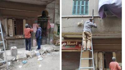 تركيب كوابيل إنارة بشارع مصطفى هوله من شارع ترعة الزمر