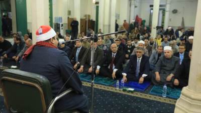 محافظ الجيزة يشهد احتفالية ذكري النصف من شعبان بمسجد عبد الرحمن الكواكبي بالعجوزة 