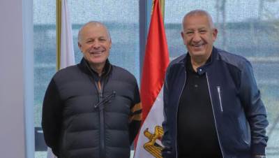 أبو ريدة يلتقي كامل أبو علي رئيس النادي المصري 