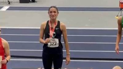 ملك أيمن تحقق رقما قياسيا فى سباق ٦٠ متر حواجز داخل الصالات بأمريكا 