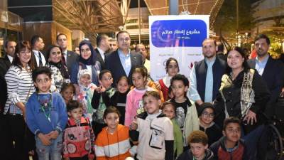 سفارة قطر بالقاهرة تنظم حفل افطار بمستشفى سرطان الأطفال 