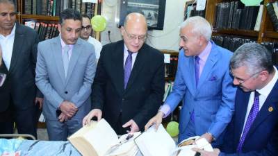 النعماني مكتبتان مهدتان لكلية الآثار وقاعة مجلس الكلية ومعرضا للانشطة والمشروعات الطلابية