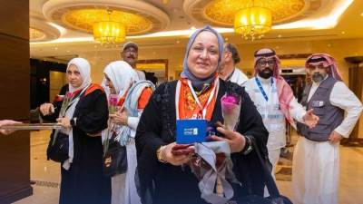 استقبال حافل من الراجحي للطوافة لطلائع حجاج المستوى الاقتصادي المصريين