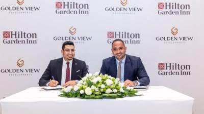 "جولدن فيو للتطوير العمراني" تتعاون مع "هيلتون" لافتتاح فندق "هيلتون جاردن إن" بالقاهرة الجديدة