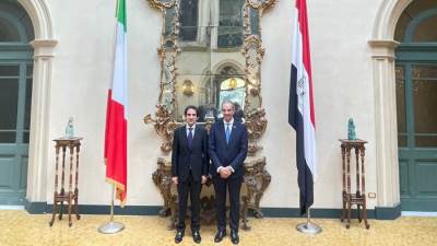 بسام راضي يستقبل فى روما د. عمر طلعت وزير الاتصالات للمشاركة فى إطلاق مركز روما للذكاء الصناعى بعضوية مصر