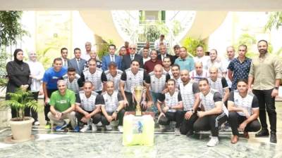 النشار يكرم أبطال المصرية للمطارات بعد حصدهم بطولات القاهرة الكبرى وتأهلهم لبطولة الجمهورية