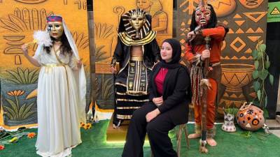 في مشروع تخرجها .."أمنية ممدوح" أردت أن تجعل النيل يتكلم فصنعت له وجوه تحمل رسالته