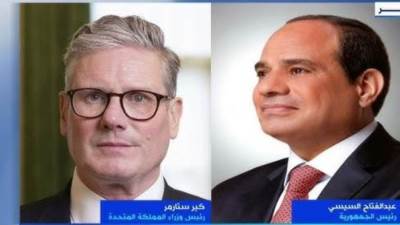 الرئيس السيسى يتلقى اتصالا هاتفيا من رئيس وزراء المملكة المتحدة "كير ستارمر"