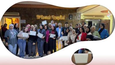 مستشفى الطريق تكرم طلاب الخدمة الاجتماعية بجامعة حلوان