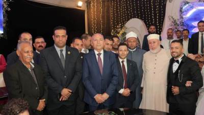بحضور مرتضى منصور ورموز المجتمع.. محسن سليمان يحتفل بزفافه ومحافظ القاهرة يشهد القران والدكتور عمرو خالد ينصح العروسين