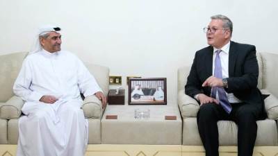 حاكم الفجيرة يستقبل وزير البترول والثروة المعدنية لبحث تعزيز التعاون بين مصر والإمارات