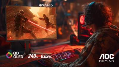 AOC تطلق شاشة الألعاب المتطورة Q27G4ZD بتقنية QD-OLED التحفة الفنية Q27G4ZD من AOC بسرعة تحديث 240 هرتز تصل لعشاق الألعاب الإلكترونية في الإمارات