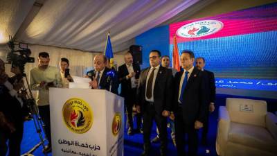 بمشاركة الفريق محمد عباس حلمي .. الآلاف من المواطنين يشاركون في مؤتمر جماهيري لحزب حماة الوطن لدعم مرشحي القائمة الوطنية 