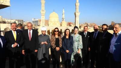 وزراء التنمية المحلية والتضامن الاجتماعي والأوقاف ومحافظ الغربية يتفقدون أعمال تطوير محيط مسجد السيد البدوي