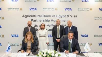 البنك الزراعي يوقع اتفاقية تعاون مع شركة فيزا العالمية لتعزيز التحول الرقمي