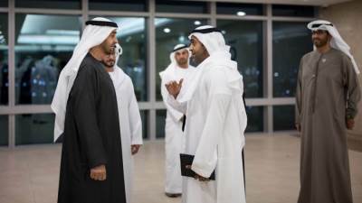 محمد بن زايد يزور مصابي الهجمات الأخيرة ويؤكد تضامن القيادة مع الضحايا