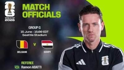 أباتي حكماً لمباراة منتخب مصر أمام بلجيكا في مستهل مشواره بالمونديال
