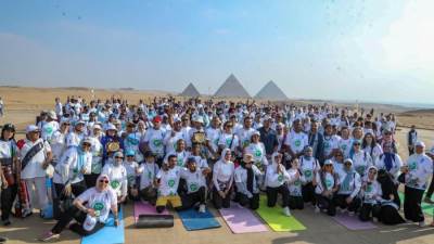 سفارة الهند تحتفل باليوم العالمي الثاني عشر لليوجا 2026 عند أهرامات الجيزة