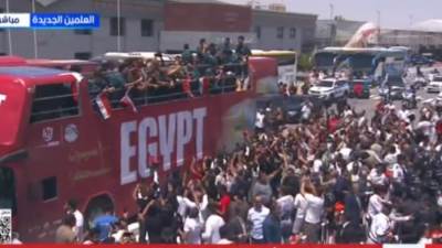شرفتونا..استقبال جماهيري حاشد لمنتخب مصر بعد العودة من المشاركة في كأس العالم