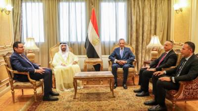 رئيس البرلمان العربي يلتقي وزير شؤون المجالس النيابية بجمهورية مصر العربية 