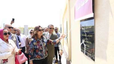 وزيرة التنمية المحلية ومحافظ القليوبية يفتتحان المحطتين الوسيطتين للمخلفات بعرب العليقات بالخانكة ومرصفا ببنها