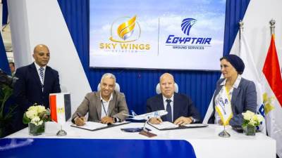 مصر للطيران للخدمات الأرضية توقع عقد وكالة مع Skywings Aviation 