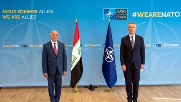 وزير الخارجية العراقي والأمين العام للناتو